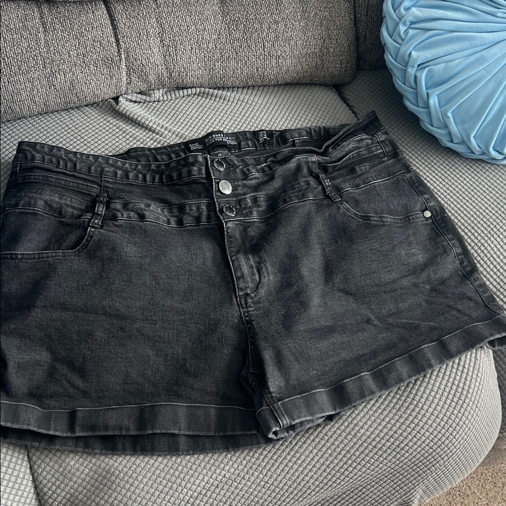 Chic Black Jean Shorts